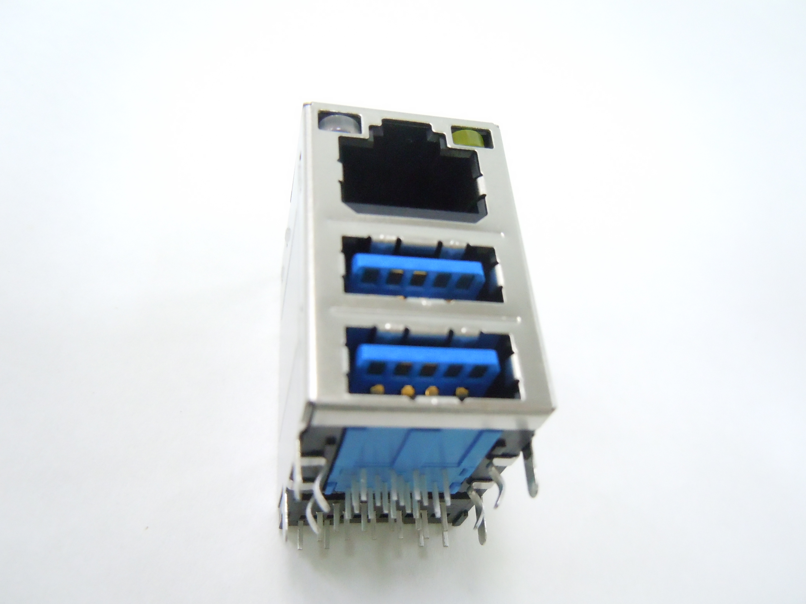 RJ45+USB 3.0 A Type Receptacle Right Angle, Dip Type W/LED!!salesprice