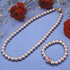 Magnetic Pearl Necklace And Earrings Set