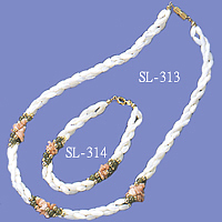 Mop Shell Necklace, Bracelet