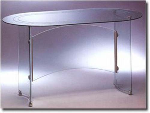 Tempered Glass Table with stainless steel