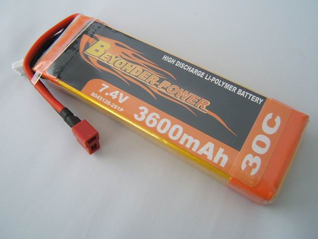1/10 Scale Electric Li polymer Battery 3600mAh