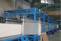 Continuously automatic foaming production line