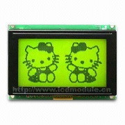 128 x 64 Dot Matrix Graphic LCD Module: Yellow-green Mode with Backlight