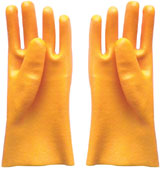 Yellow PVC fully coated gloves