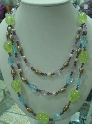 multi-color beads necklace-fashion jewelry