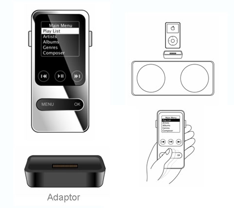 ipod wireless remote control with OLED display