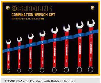 Combination Wrench Set with Ruble Handle