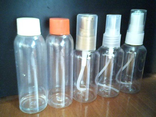 PET plastic bottles make-up