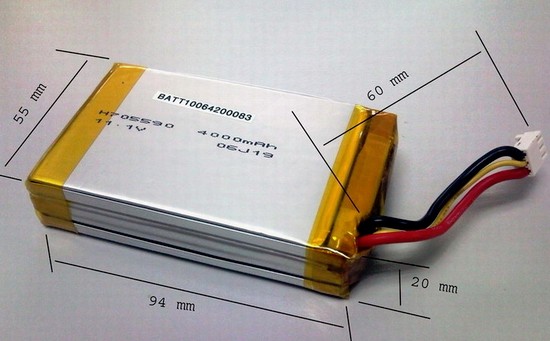 Li-Polymer rechargeable battery H705590-4000mAh 11.1V