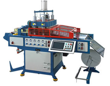 plastic thermoforming&vacuum forming machine air-hydrualic supercharging punch