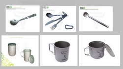 titanium camping flatware, titanium camping products