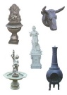 Cast iron fountain,wall fountain,conduit,statuary,stove,chimenea