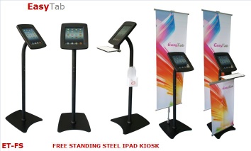 Steel /Aluminum floor ipad kiosk stand