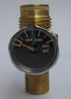 paintball pin valve with/without gauge