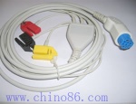 Artema/S&W one piece three lead ECG cable