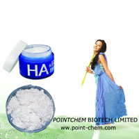 HA  is a natural biological component in human body. Widely existing in skin and other tissues, it has outstanding moisture keeping ability, It is the best ingredient to be used in cosmetics as moisturizer.
