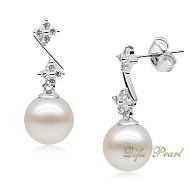Unique 925 Silver Freshwater Pearl Earring