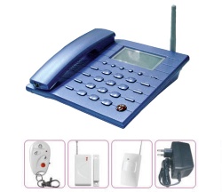 GSM alarm system with telephone and SMS function