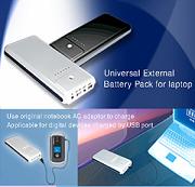 Universal External Battery Pack for Laptop IPOD Camera
