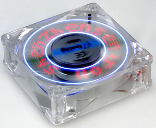 Programmable LED Flashing Computer Cooling Fan with temperature sensor(120mm)