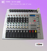 mixing console ME806DUSB, can used with USB/SD, with LCD display