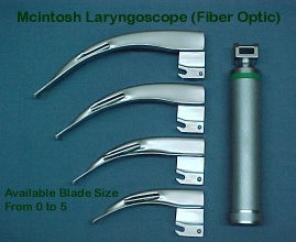 Fiber Optic Mcintosh Laryngoscopes