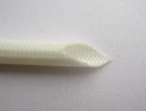 Self-extinguishable fiberglass sleeving coated with silicone resin