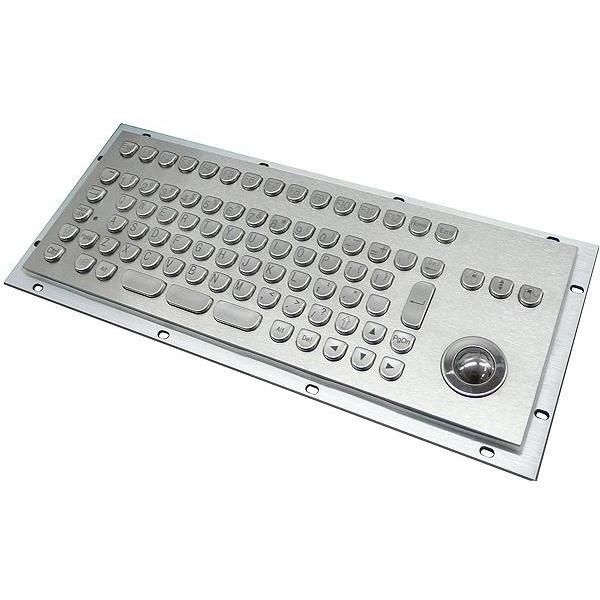 Industrial metal keyboard with numeric keypad