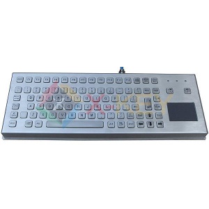 Intrinsically safe industrial keyboard with touchpad