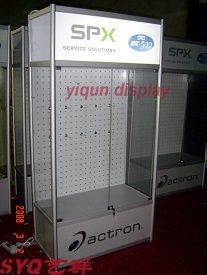 punched plate rack/slatwall/revolving/booth/showcase/display case/cabinet/exhibition
