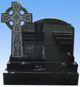 Popular Black Cross Granite Tombstone