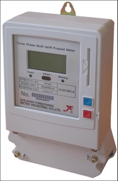 Three phase multi-tariff prepaid meter/energy meter/prepayment meter