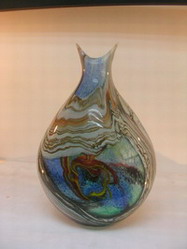 handmade glass vase (like murano glass)
