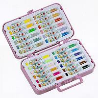 24 - PC Color Pens W / Injected Case  