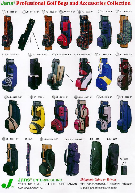Jans Professional Golf Bags And Accessories Collection 