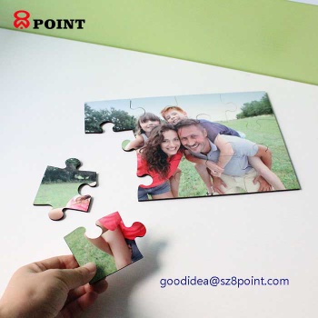 21pcs Educational toy Sublimation MDF board wooden puzzle jigsaw 2D heat transfer photo custom printing