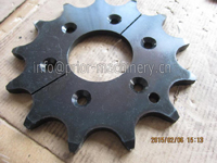 Customized sprocket, material with C45, ST52, used for agricultual machine and mining equipment.