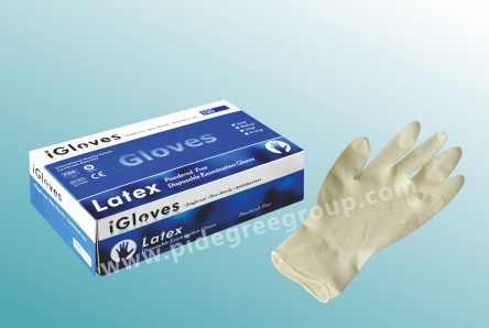 Latex examination gloves powder/powder free