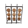 3-Tier Floor Standing Rattan Basket Display Rack