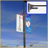 Metal Street Light Pole Advertising Banner Sign Stand