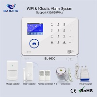 WIFI+GSM 3G TFT touch screen wireless home security alarm system