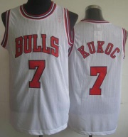 NBA Chicago Bulls 7#Kukoc White Jerseys