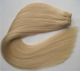 Best selling double drawn blonde hair 100% human brazilian hair weave