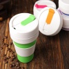 Food grade eco-friendly protable silicone collapsible cup bottle water cups