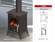 DL007 wood burning stove/ steel sheet stove