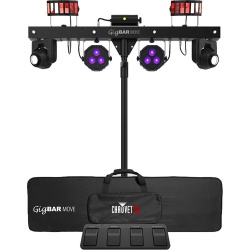 CHAUVET DJ GigBAR Move 5-in-1 Lighting System with Moving Heads, Pars, Derbys, Strobe, and Laser Effects - -