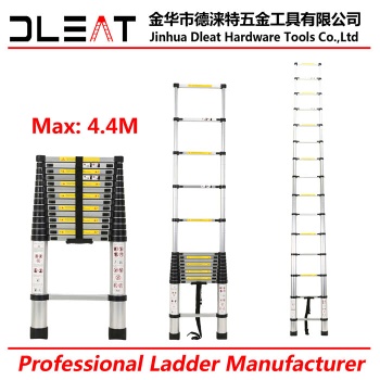 Dleat 4.4m Aluminum Single Telescopoic Ladder With EN131