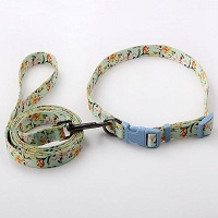 customized sublimation polyester dog leads with flower pattern