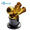 New design gold plated custom metal shoes trophy