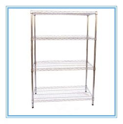 4 layers chrome plated wire display rack - Hot-K29